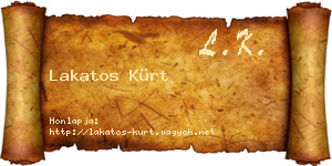 Lakatos Kürt névjegykártya
