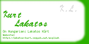 kurt lakatos business card